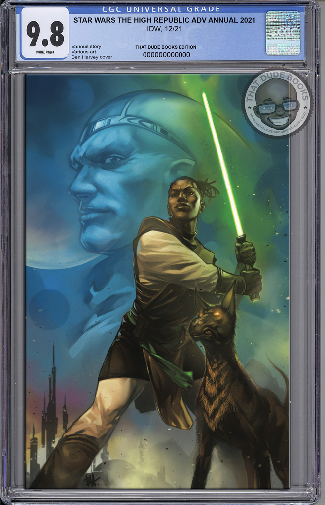 STAR WARS HIGH REPUBLIC ADV store ANNUAL 2021 BEN HARVEY GRADED 9.8 500 PRINT SUPPLY