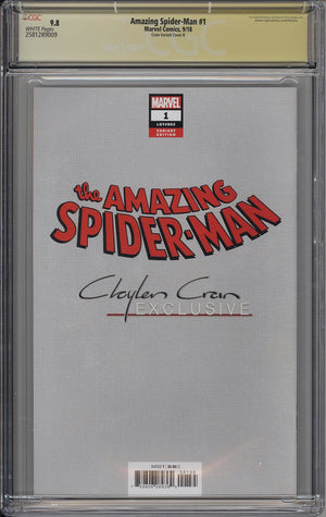 
            
                Load image into Gallery viewer, Amazing Spider-Man #1 CGC SS 9.8 Clayton Crain Virgin Variant - Miles Morales Remarked with Red Sig
            
        