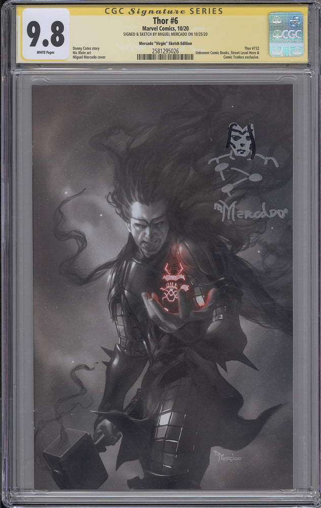 Thor #6 CGC SS 9.8 Miguel Mercado Variant Remarked Cover Set