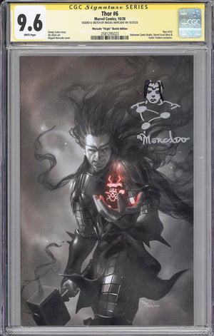 
            
                Load image into Gallery viewer, Thor #6 CGC SS 9.6 Miguel Mercado Sketch Variant Cover - Remarked
            
        