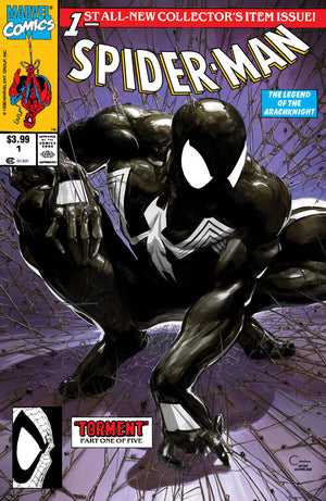 
            
                Load image into Gallery viewer, Spider-Man #1 NYCC Torment Facsimile Clayton Crain Virgin Variant Set
            
        