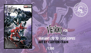 
            
                Load image into Gallery viewer, Venom #26 Clayton Crain Virgin Variant Set
            
        