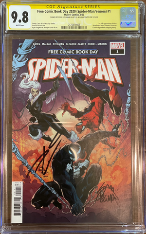 FCBD 2020 Spider-Man/Venom #1 CGC SS 9.8 Donny Cates & Ryan Stegman signed - First Appearance of Virus