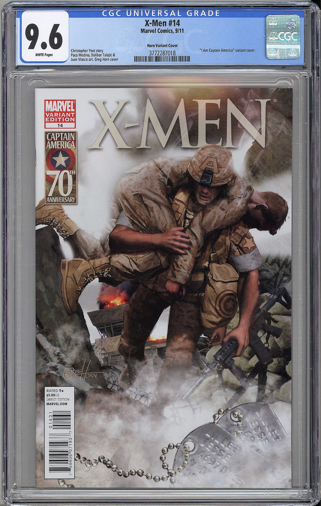 X-Men #14 CGC 9.6 - I am Captain America Greg Horn Variant
