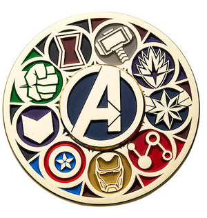 
            
                Load image into Gallery viewer, SDCC 2019 Toynk Exclusive Avengers Deluxe Spinning Enamel Pin
            
        