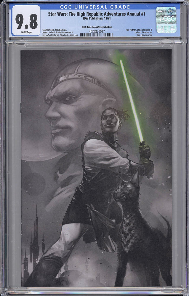 Star Wars the High Republic Adventures Annual 2021 CGC 9.8 - Ben Harvey Sketch Variant Cover