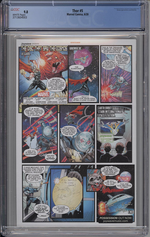 Thor #5 CGC 9.8 Cover A - First Full Appearance of Black Winter