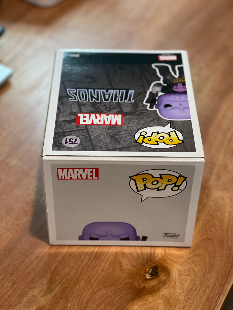 
            
                Load image into Gallery viewer, Funko POP Super Marvel Heroes Thanos Earth-18138 PX 6in figure - Thanos Punisher
            
        